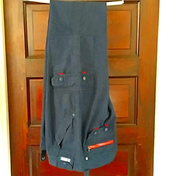 Born Fly red cotton pamts. Zipper/button one of a kind Pants - Picture 3 of 13